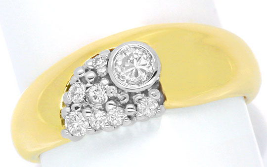 Foto 2 - Designer-Brillantring Asymmetrische Diamanten Anordnung, S4046