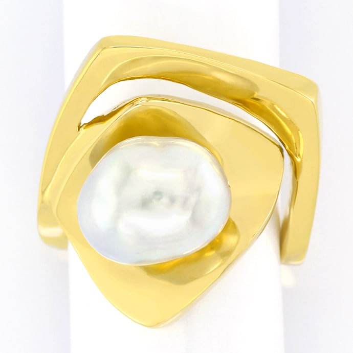 Foto 2 - Extravagantes Perlen-Schmuckset Ring Halsreif, S5470